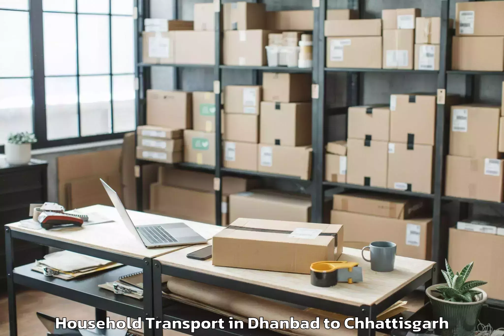 Trusted Dhanbad to Wadraf Nagar Household Transport